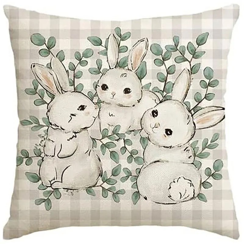 Husa de perna din in TRISPRING 45x45 cm, crem