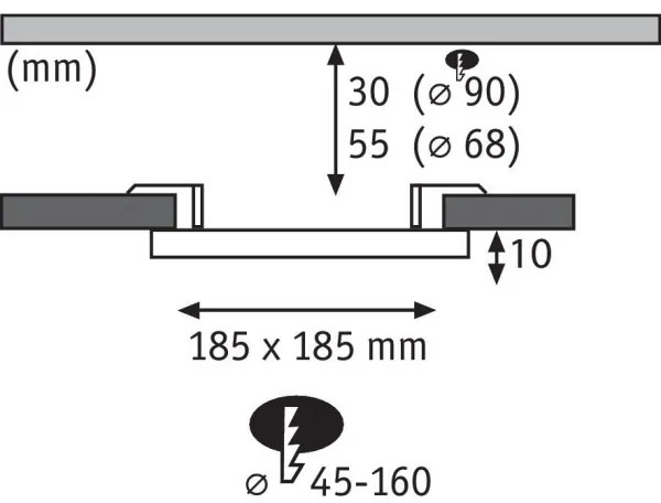 Paulmann 92392 - LED/17,5W IP44 Lampă încastrată baie VARIFIT 230V