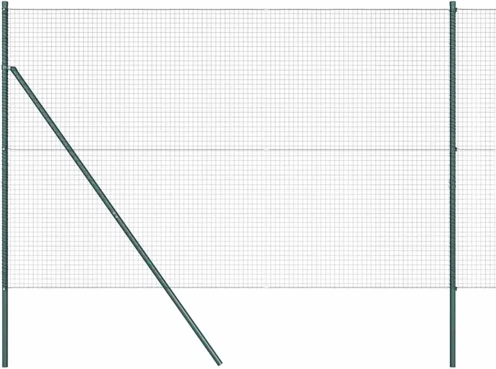 vidaXL Stâlp de gard. Verde 10 x 1,6 m (plasă de 25 x 25 mm)