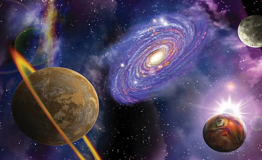 Fototapet - Planete cosmice (254x184 cm)