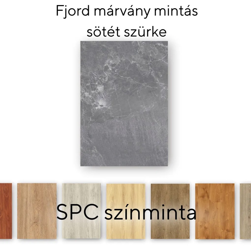 Leziter Fjord marmură modelat gri închis vinil SPC pardoseală eșantion / eșantion