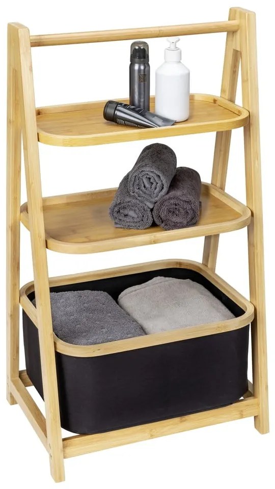 Etajeră de baie din bambus 44x80 cm Ecori – Wenko