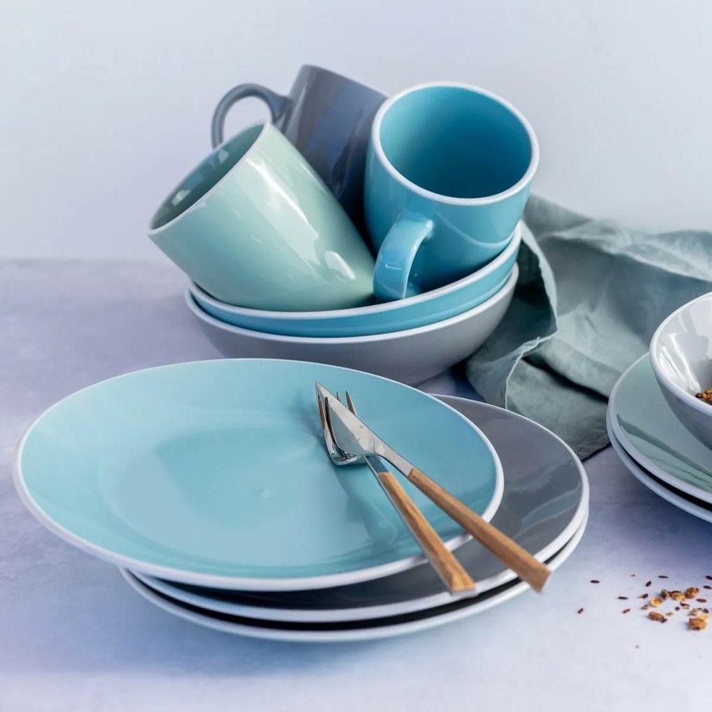 Mäser Set de veselă 24 piese ELISSA – verde lucios