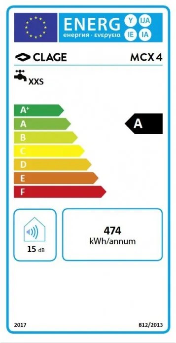 Incalzitor instant de apa, Clage E-mini MCX4, 4.4kW - 230V, clasa A, 1500-15004