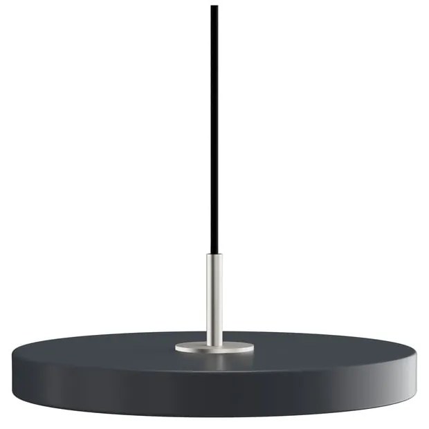 Lustră gri antracit LED cu abajur din metal ø 31 cm Asteria Mini – UMAGE