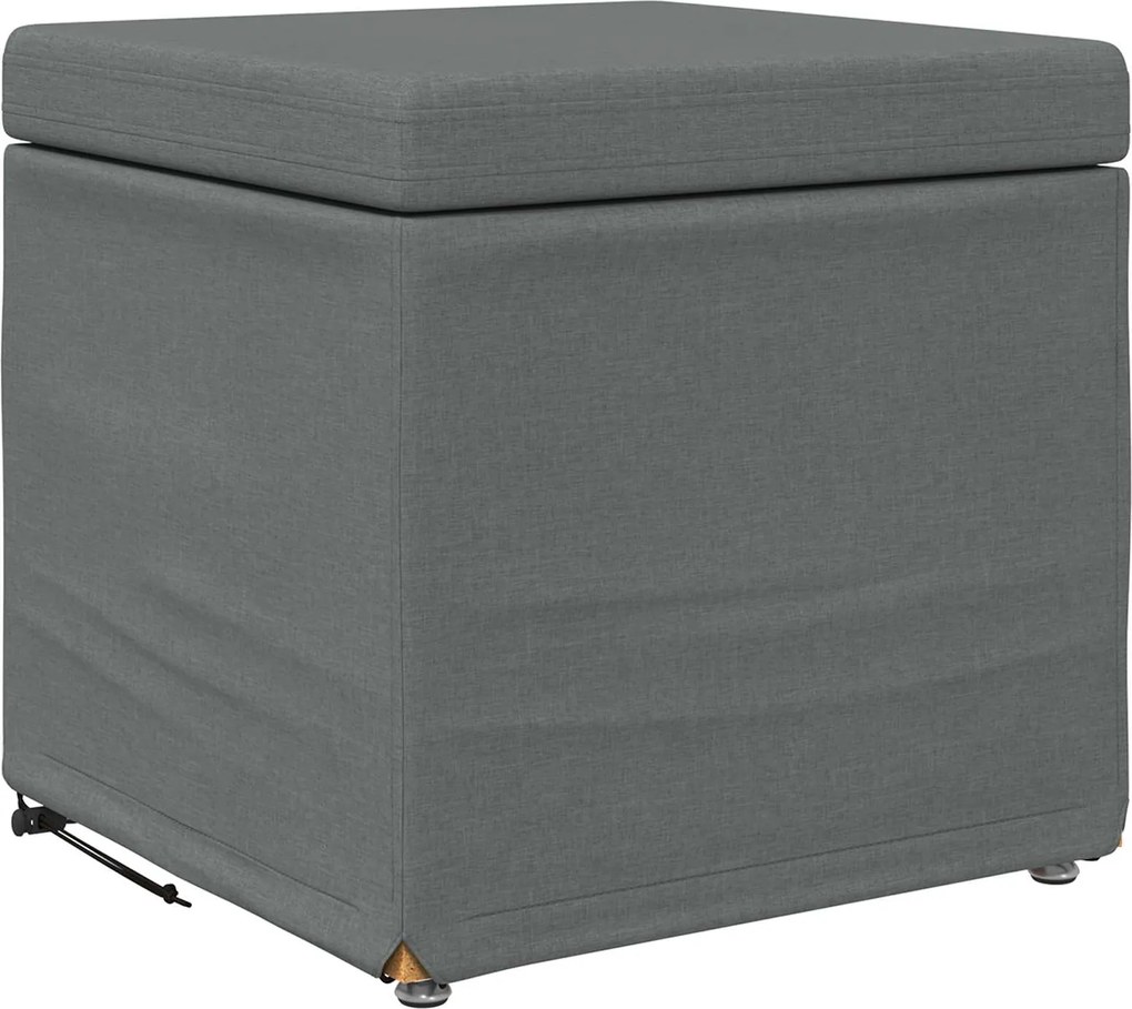 vidaXL Taburet Gri închis 41 x 41 x 40 cm Stofă și lemn prelucrat