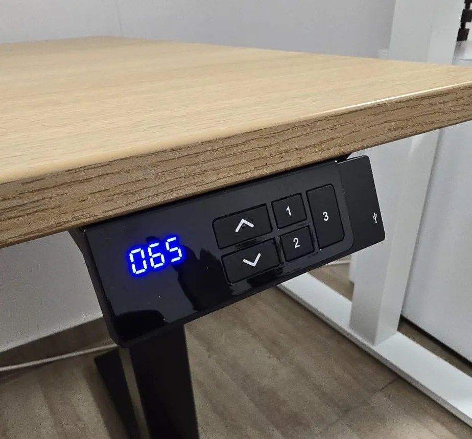 Birou reglabil pe inaltime TerrA9 Performance WHITE- 2 motoare marca Timotion + aplicatie bluetooth, CADRU ALB (Dimensiune blat: 120x60cm, Culoare