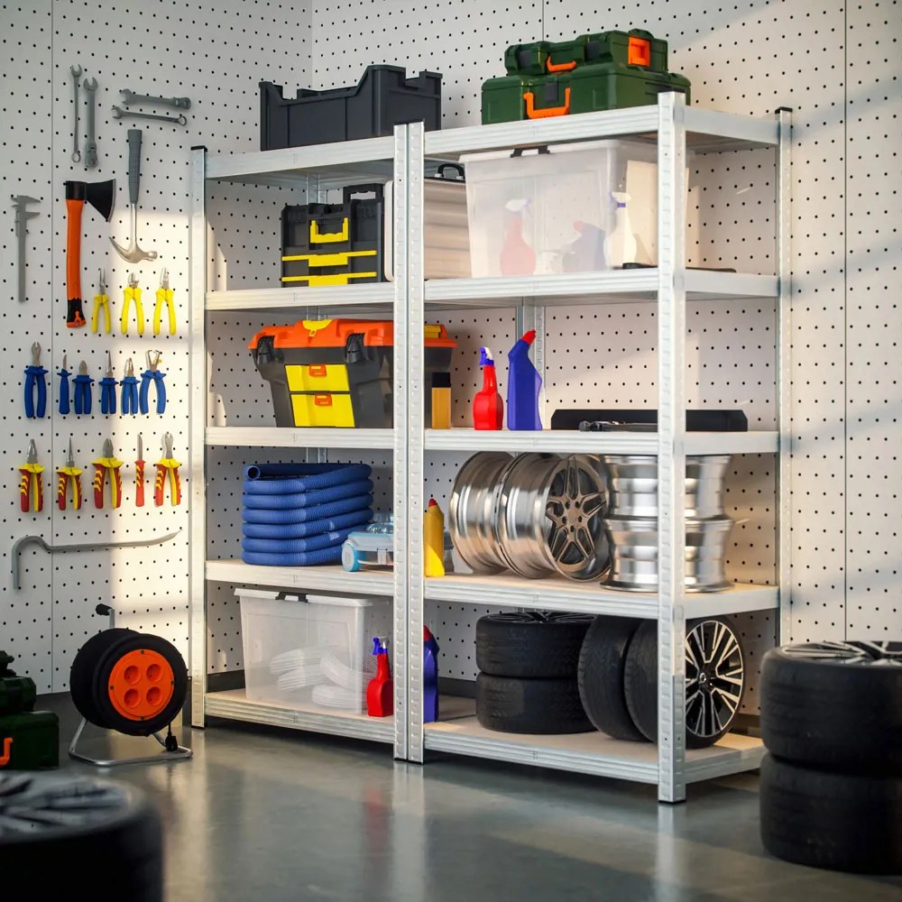 Raft cu capacitate mare HEAVY, max. 875kg, 90x40x180cm, argintiu Jurhan