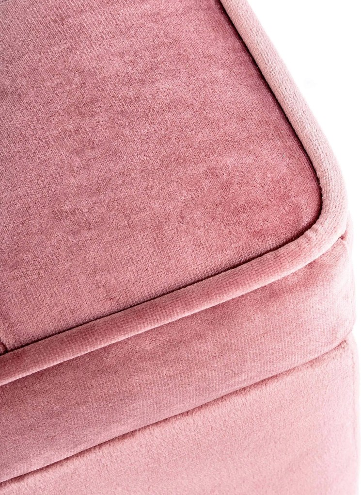 Set 2 pufi din catifea roz cu capac Bellville Blush Velvet Set2Pouf | PRIMERA COLLECTION