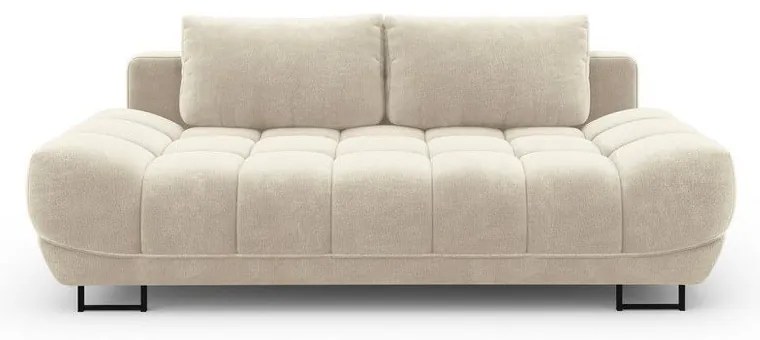 Canapea extensibilă cu 3 locuri și tapițerie de catifea Windsor &amp; Co Sofas Cirrus, bej