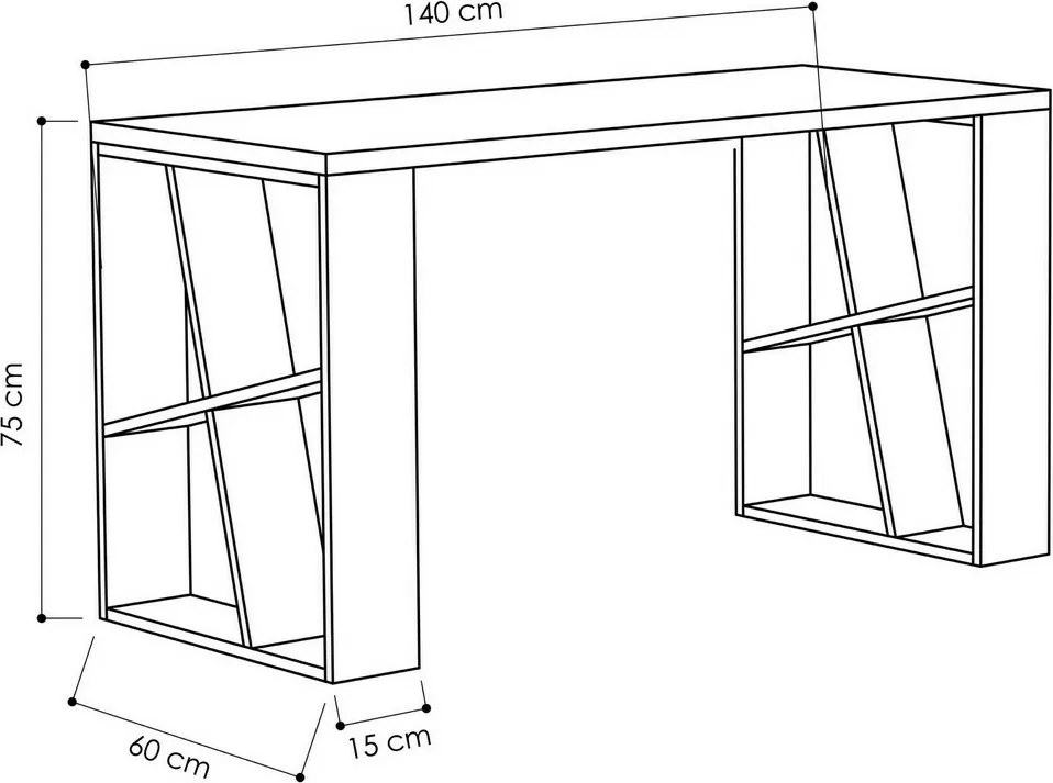 Birou Honey White și Antracit