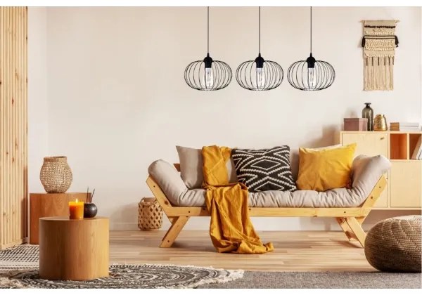 Lustră pe cablu BOCCA 3xE27/60W/230V