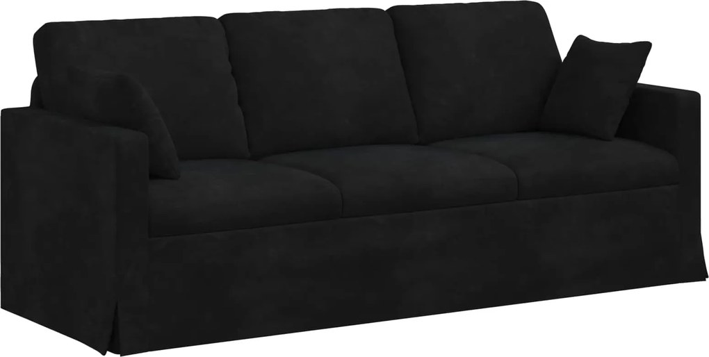 vidaXL Canapea Negru 198 x 78 x 80 cm Catifea