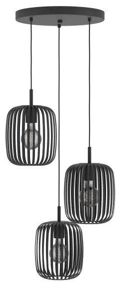 Lustră pe cablu Eglo 900686 ROMAZZINA 3xE27/40W/230V negru
