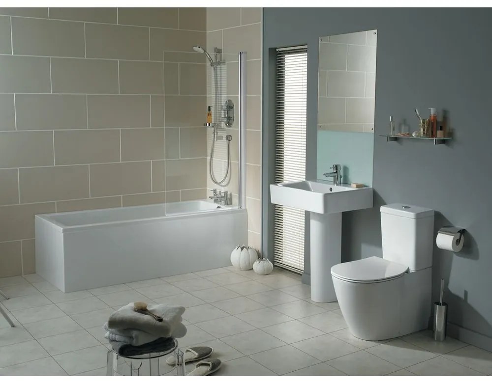 Paravan cada, 80x140 cm, silver bright   sticla transparenta