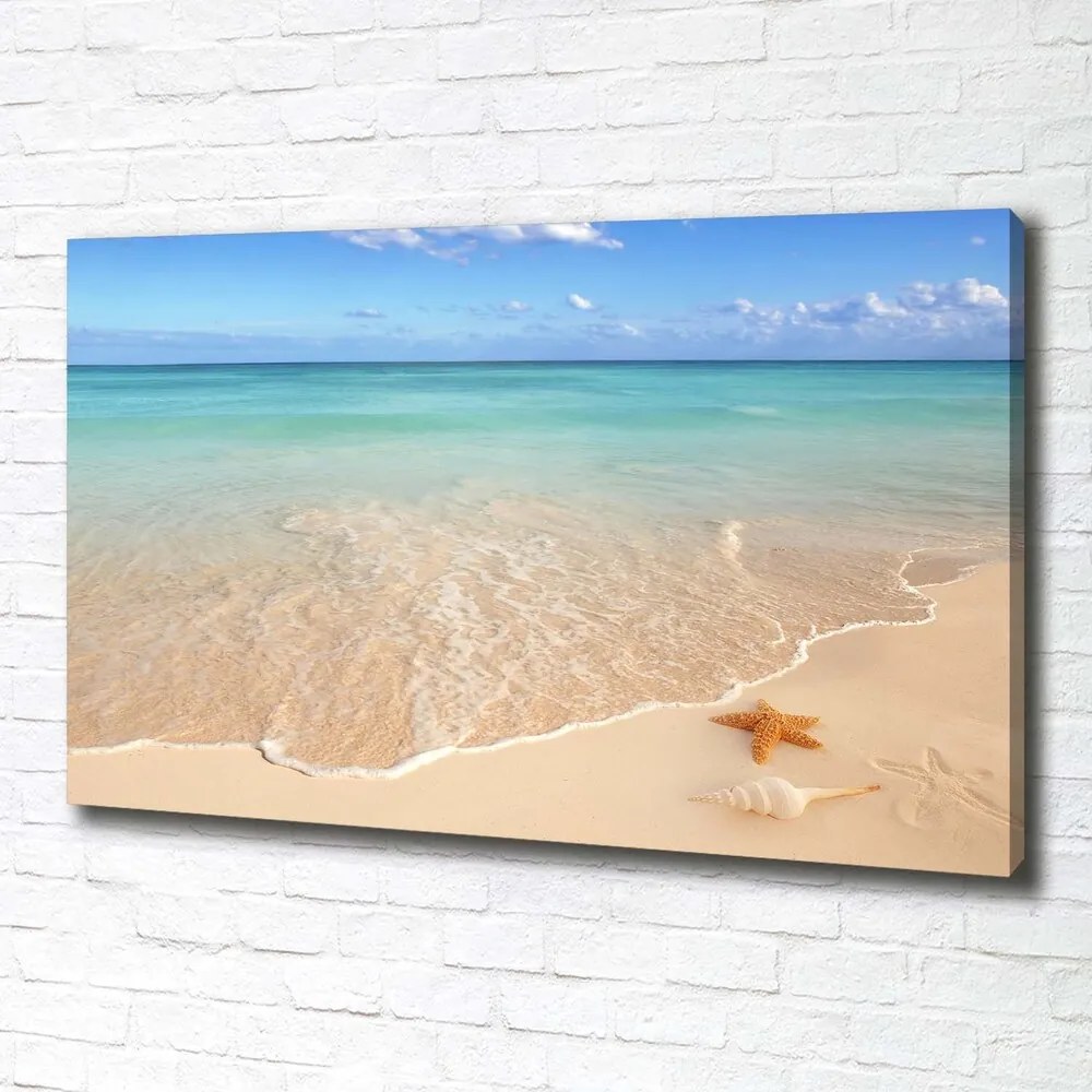 Imprimare tablou canvas Starfish pe plajă