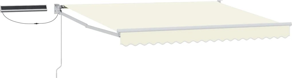 vidaXL Cort electric retractabil Crem 3 x 2,5 m
