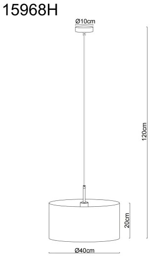 Globo 15968H - Lustră suspendată pe cablu DELEON, 1xE27/60W/230V