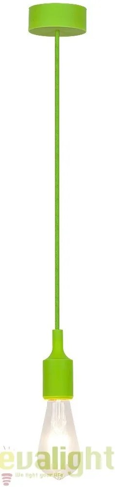 Lustra, Pendul design Industrial Style, finisaj verde, diametru 8cm, Roxy 1415 RX