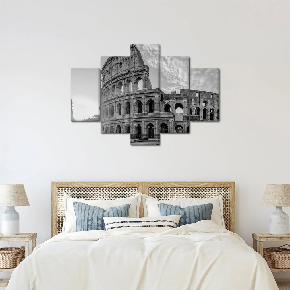 Tablou - Colosseum din Roma, alb-negru (150x105 cm)