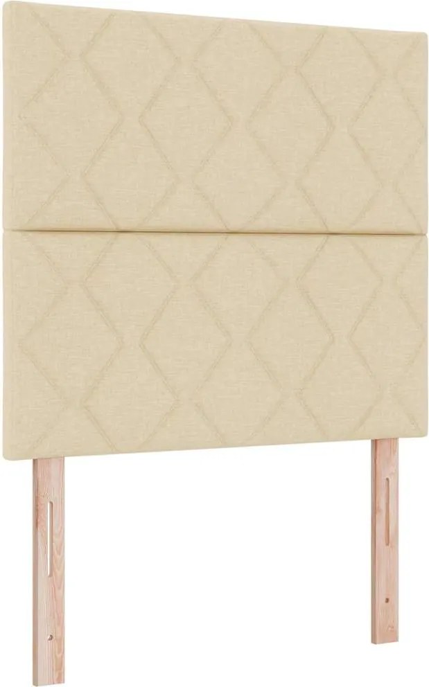 vidaXL Tăblie cap Crem 100 cm țesătură