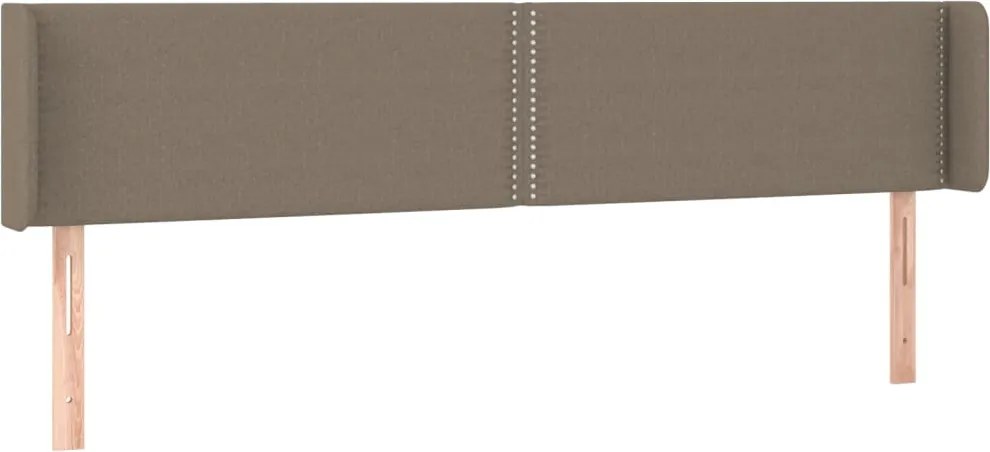 vidaXL Tăblie de pat cu aripioare gri taupe 183x16x78/88 cm textil