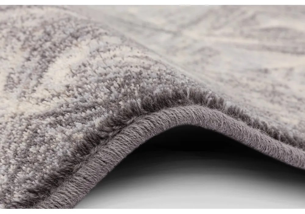 Covor gri din lână 160x240 cm Moire – Agnella