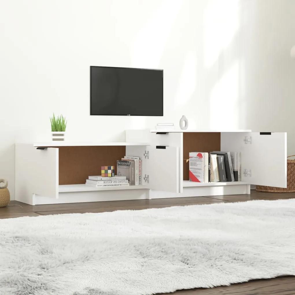 Comoda TV, alb, 158,5x36x45 cm, lemn prelucrat 1, Alb