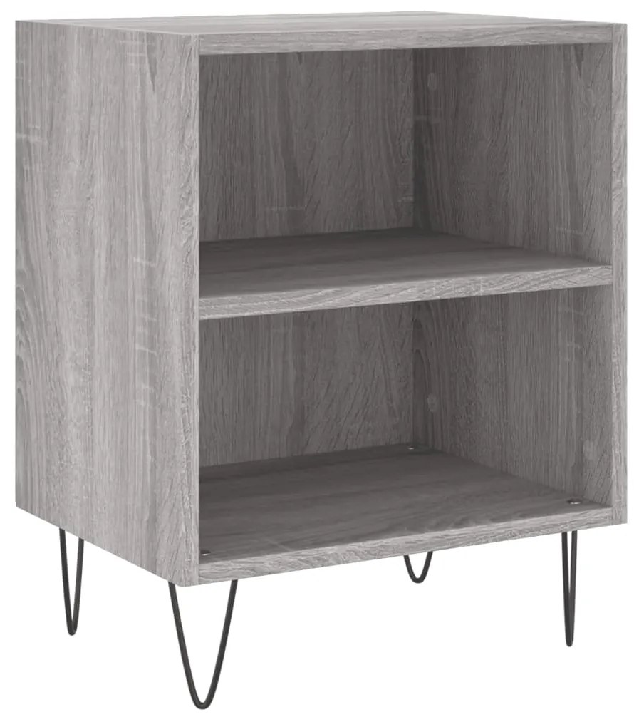 826792 vidaXL Noptieră, gri sonoma, 40x30x50 cm, lemn compozit