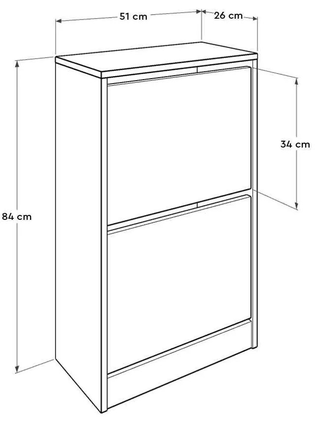 Pantofar Adore, 2 compartimente, capacitate 10 perechi, 51 x 84 x 26 cm