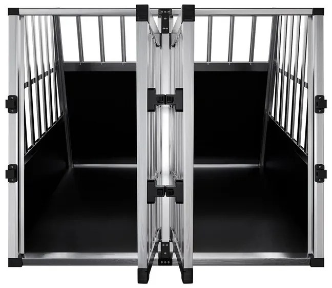 Juskys Lada din aluminiu pentru caini XL