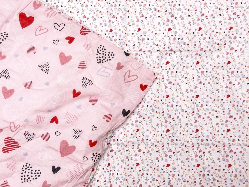 Lenjerie de pat din crepon pentru patut Renforce LOVITA roz Dimensiune lenjerie de pat: 45 x 65 cm | 90 x 140 cm
