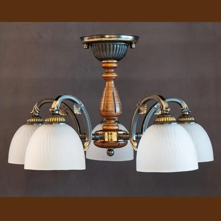 Lustra rustica aplicata cu 5 brate design italian 9941