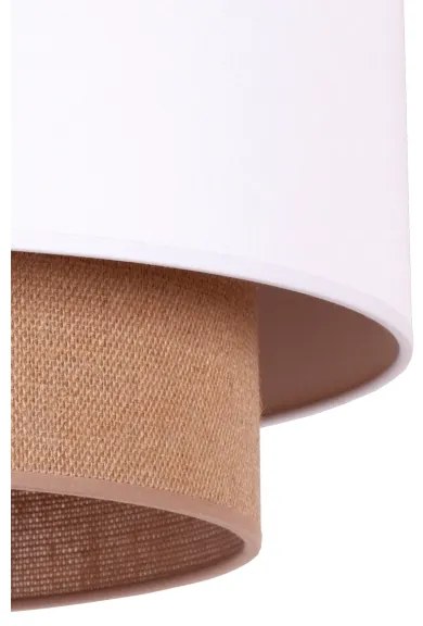 Lustră pe cablu Duolla BOHO 1xE27/15W/230V d. 45 cm alb/maro