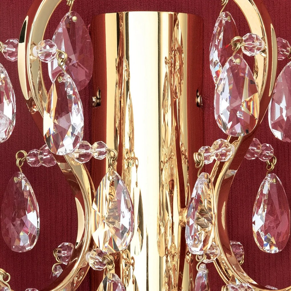 Aplica de perete de lux cristal Scholer Hirohito 2L 24K gold plated