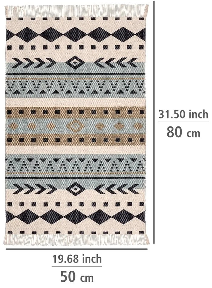 Covoraș baie din bumbac reciclat Wenko Bere, 50 x 80 cm, gri