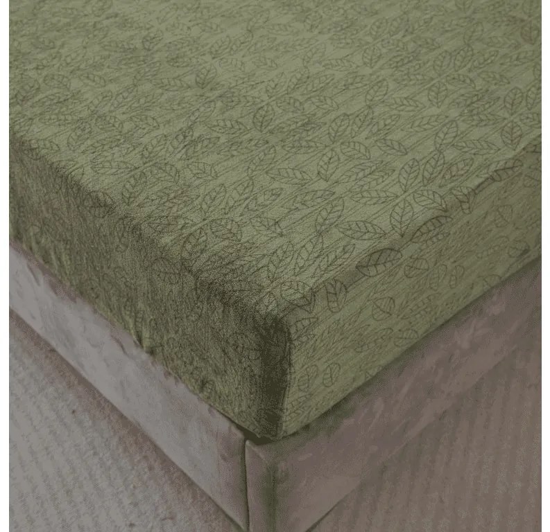 Cearsaf Cocolino microplus cu elastic GRENA 90x200 cm verde