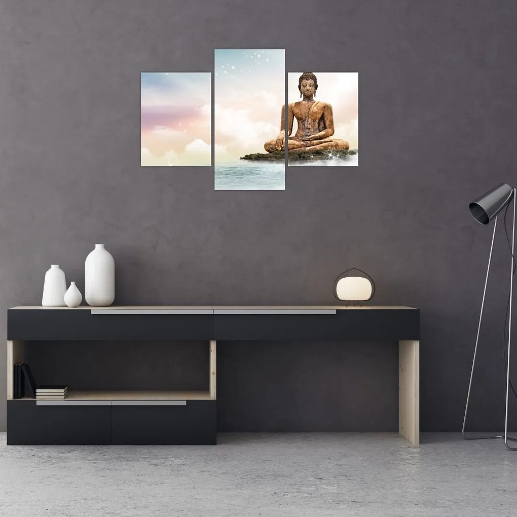 Tablou - Buddha care supraveghează pământul (90x60 cm)
