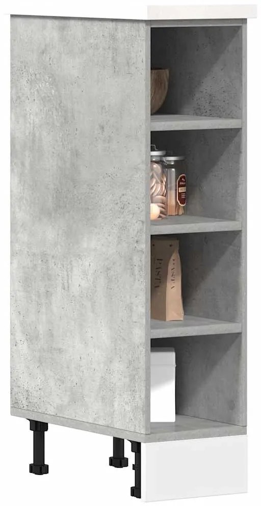 vidaXL Dulap inferior &quot;Riga&quot;, gri beton, 20x44,5x81,5 cm, PAL