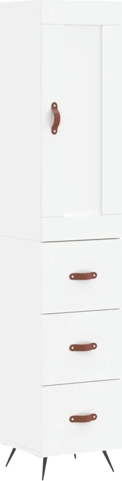 vidaXL Dulap înalt, alb, 34,5x34x180 cm, lemn prelucrat