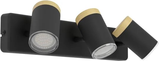 Eglo 300002 - Corp de iluminat spot pentru baie CONSUMA 3xGU10/3W/230V IP44 negru/bej