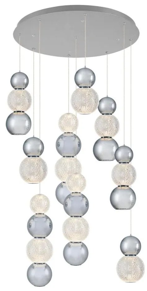 Lustră LED suspendată pe cablu CREMONA LED/51W/230V 3000K crom mat