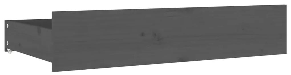 Sertare pentru pat, 4 buc., lemn masiv de pin Gri, 90 x 57 x 18 cm