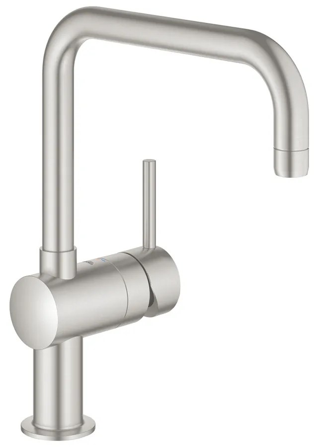 Baterie bucatarie Grohe Minta crom periat Supersteel monocomanda