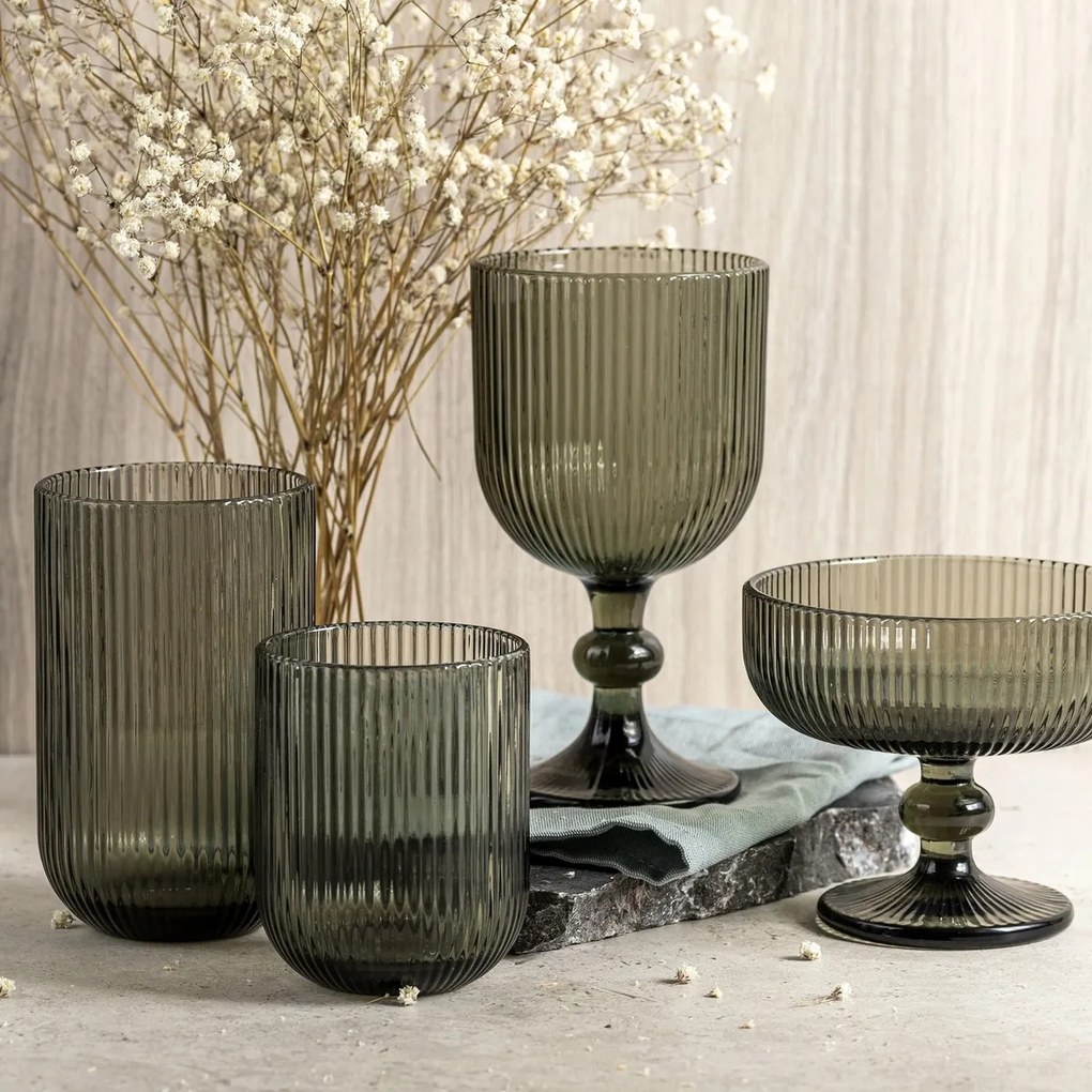 Florina Pahar cu picior Vacanza 370 ml, gri