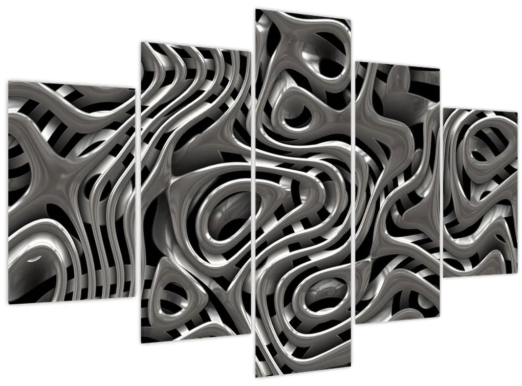 Tablou - Abstractizare metalică (150x105 cm)