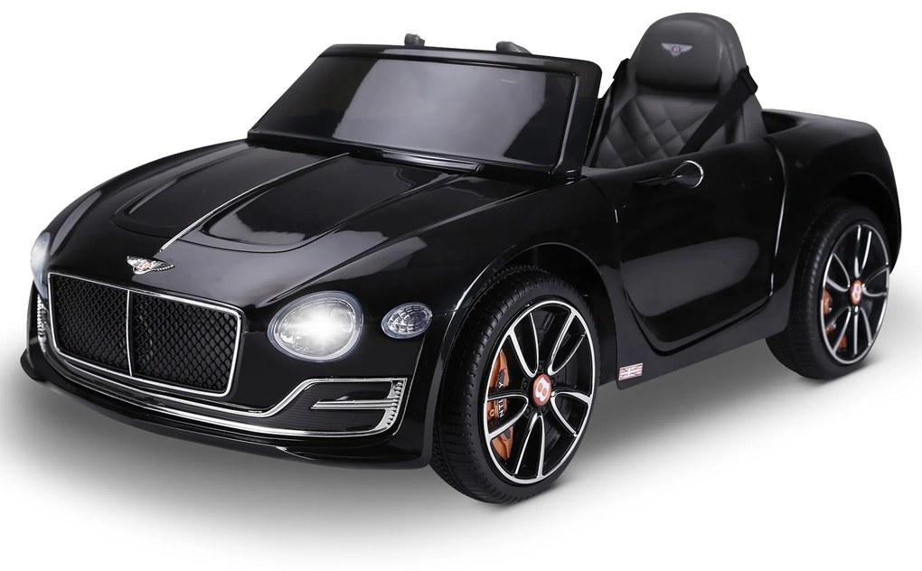 HOMCOM Mașină Electrică pentru Copii cu 2 Portiere, Bentley, Conducere manuală sau cu Telecomandă 108x60x43 cm, Negru