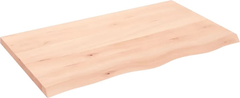 vidaXL Poliță de perete, 100x60x(2-4)cm, lemn masiv de stejar netratat