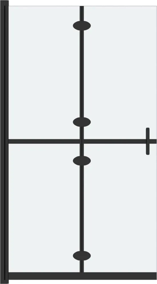 vidaXL Perete de duș walk-in pliabil, 120x190 cm, sticlă ESG mată