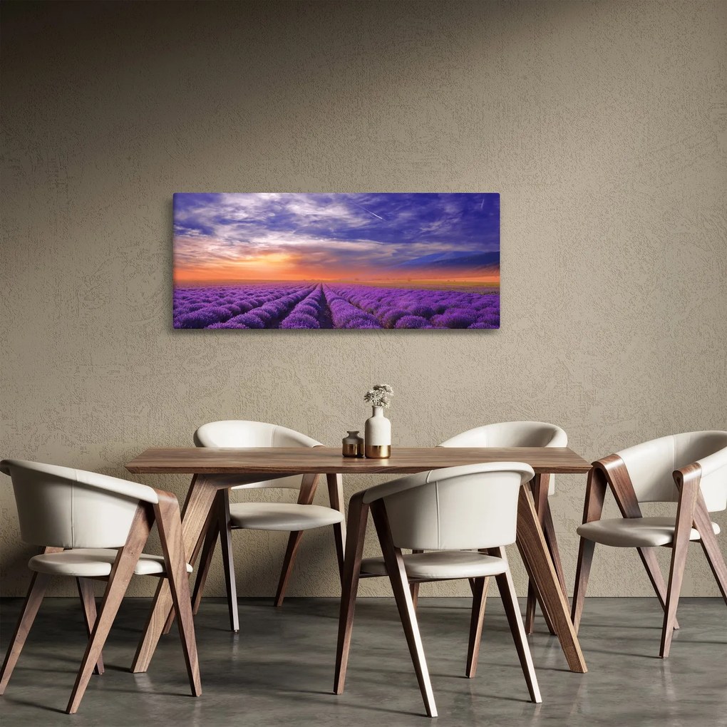 Tablou câmpului cu lavandă (120x50 cm)